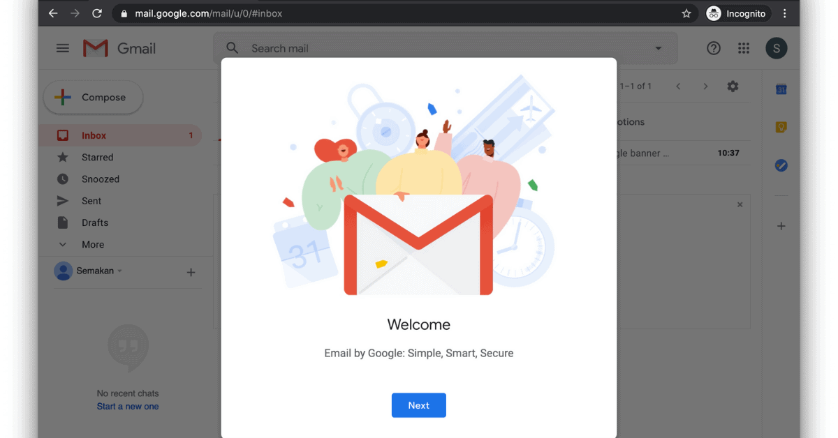 Cara buat email baru