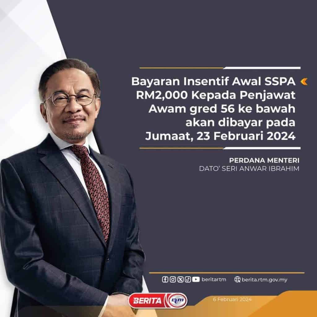 tarikh bayaran insentif sspa